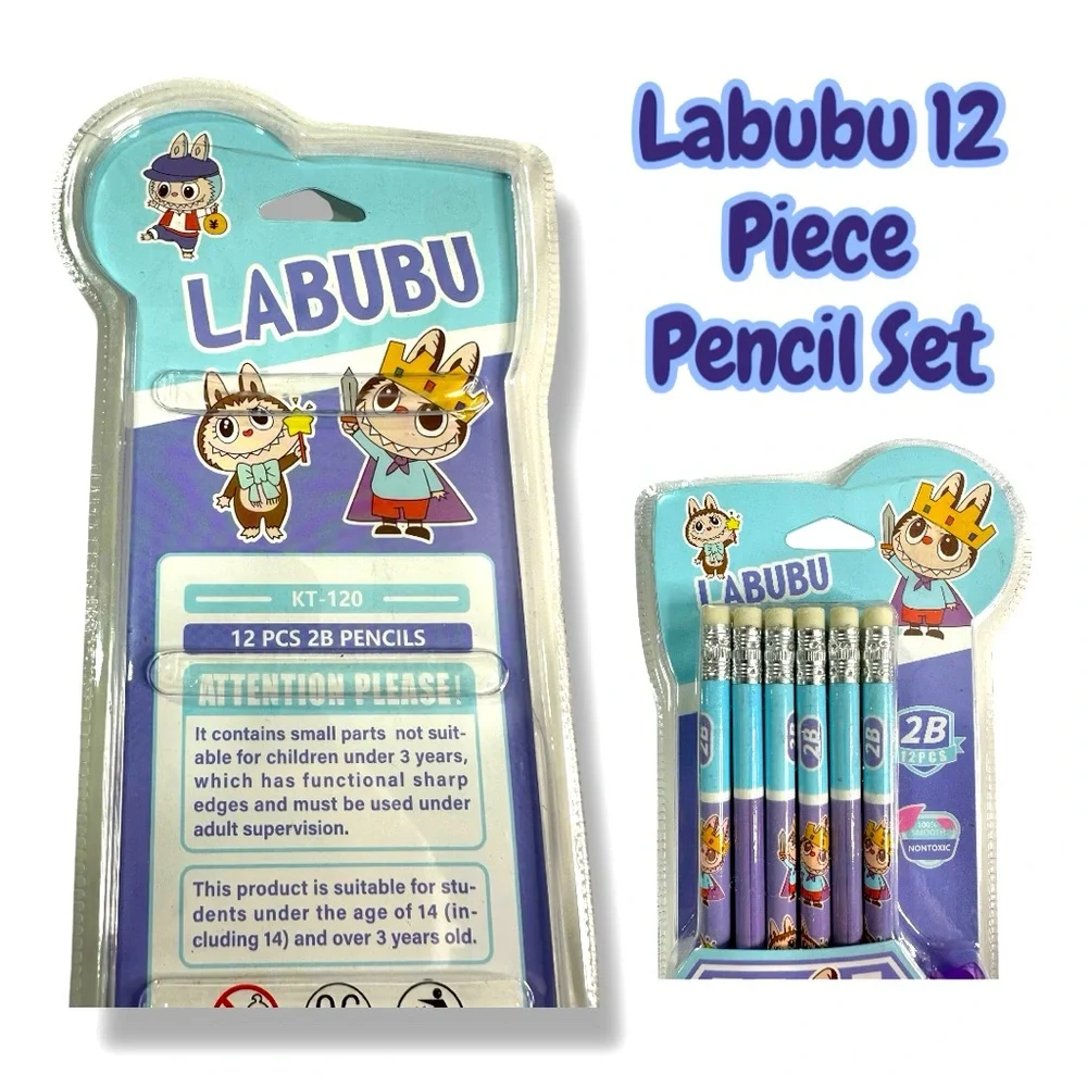 Labubu Blue Pencil Set
